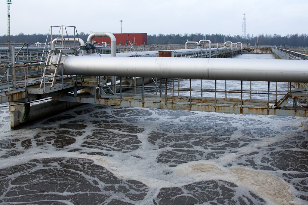 Biological waste-water treatment in sewage treatment plant Likusta