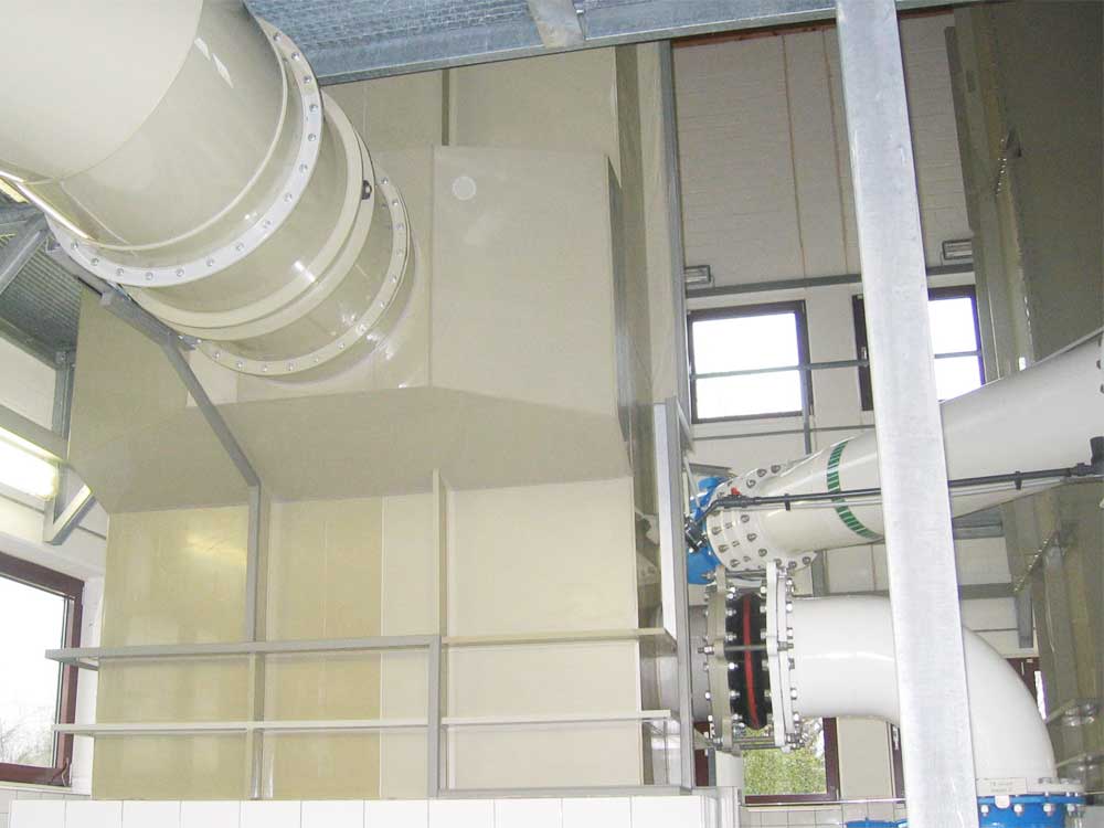 Deacidification system in waterworks